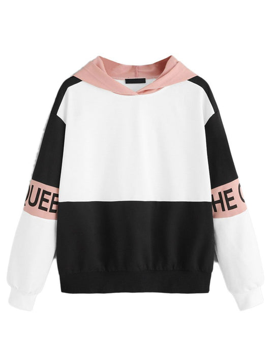 Womens Sweatshirts Long Sleeve Crew Neck Letter Print Pullover