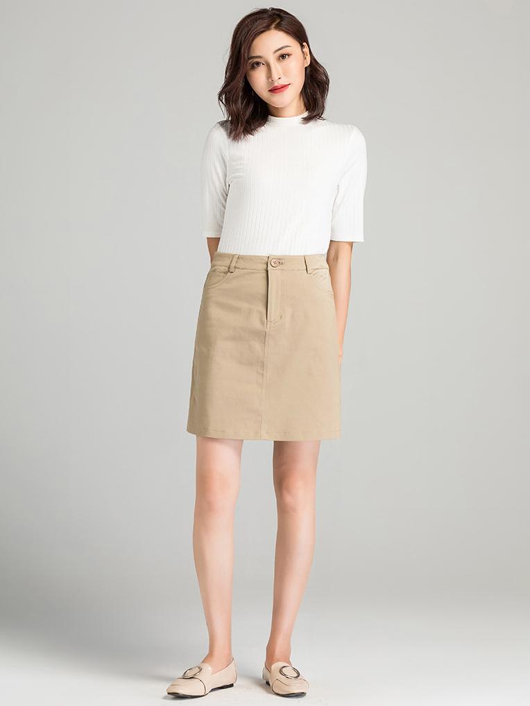 Womens Mid Rise Skort