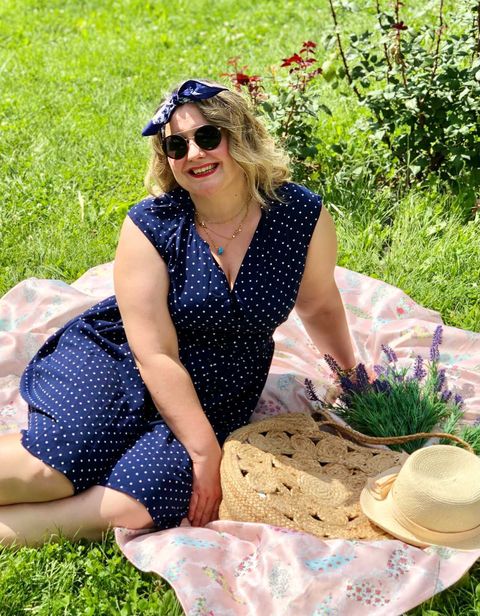 1940s Dress Polka Dot Sleeveless Vintage Old Navy Dress