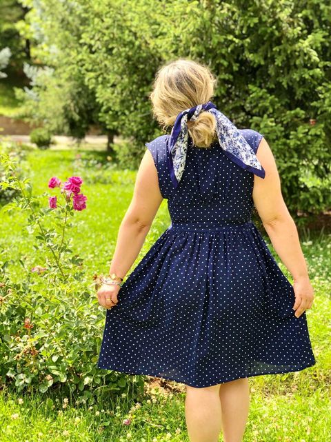 1940s Dress Polka Dot Sleeveless Vintage Old Navy Dress