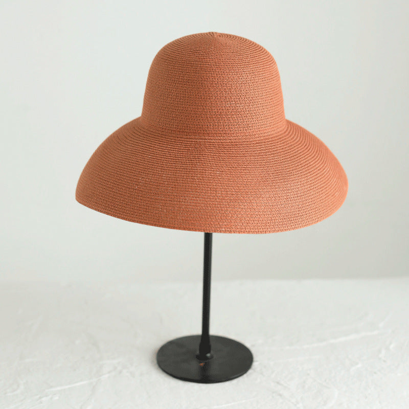 Women's Straw Hat French Retro Large Brimmed Sun Shade Beach Hat