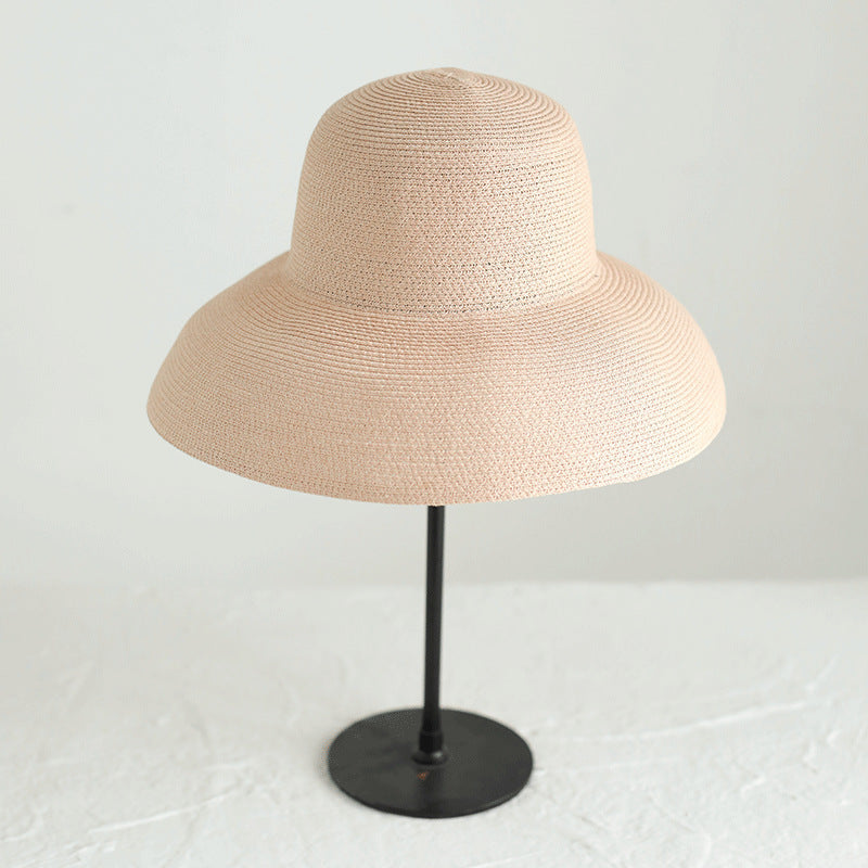 Women's Straw Hat French Retro Large Brimmed Sun Shade Beach Hat