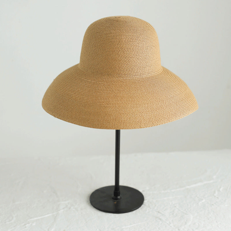 Women's Straw Hat French Retro Large Brimmed Sun Shade Beach Hat