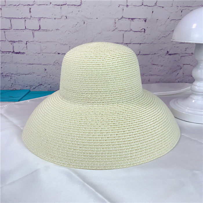 Women's Straw Hat French Retro Large Brimmed Sun Shade Beach Hat