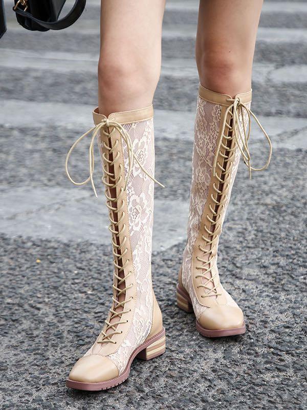 Women's Summer Stylish Breathable Lace Boots