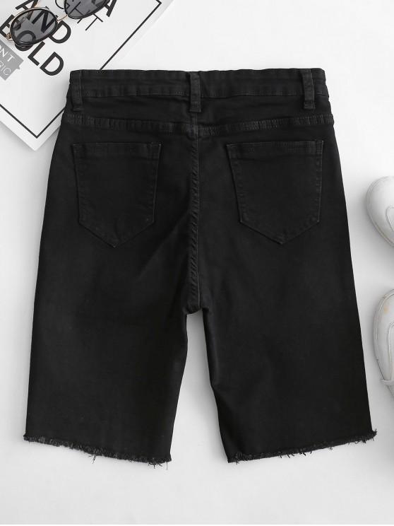 Y2K Pocket Skinny Frayed Denim Shorts