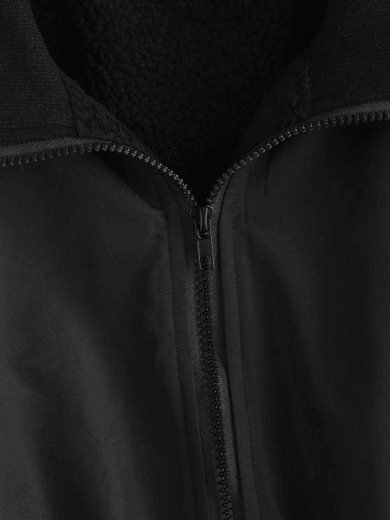 Zip Up Fleece Lined Bomber Jacket