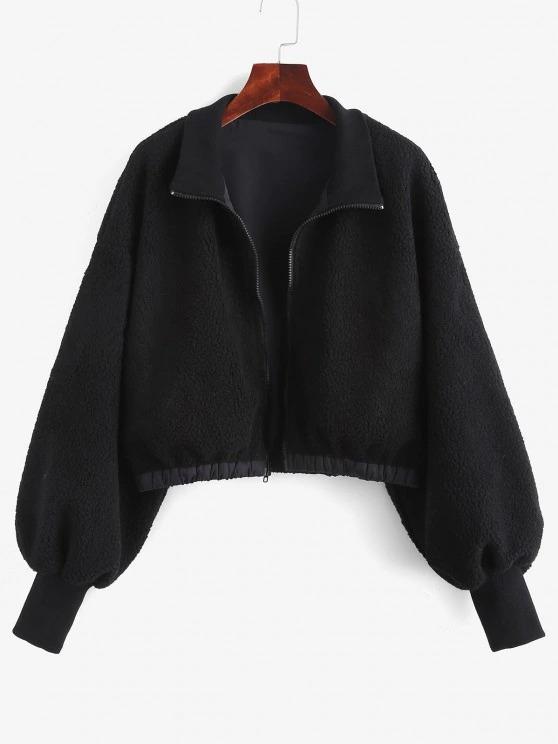 Zip Up Fleece Lined Bomber Jacket