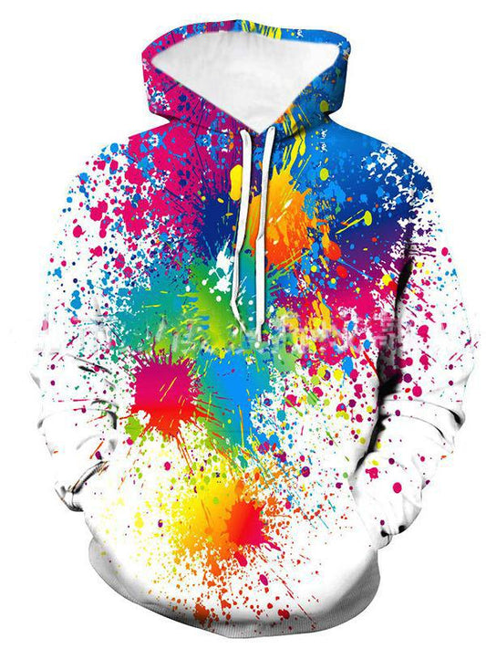 Women's Winter 3D Colorful Digital Print Hoodie