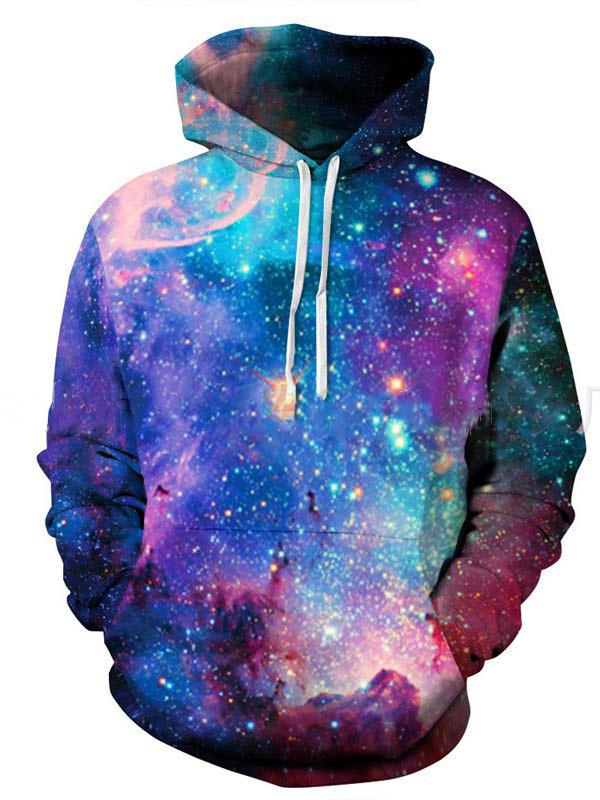 Women's Winter 3D Colorful Digital Print Hoodie