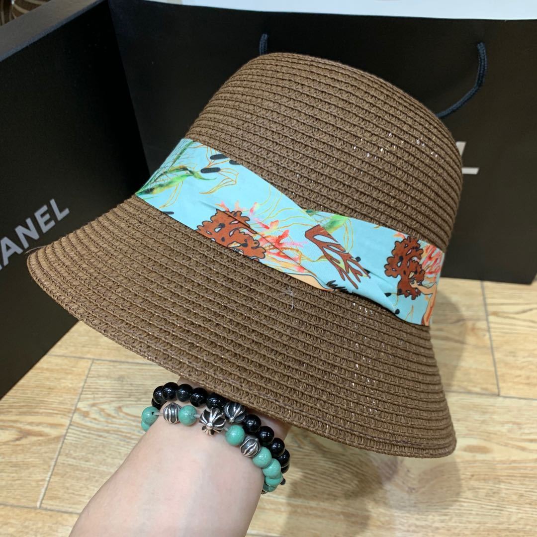 Women's Sun Straw Hats UV Protection Hats UPF 50 with Mermaid Strap