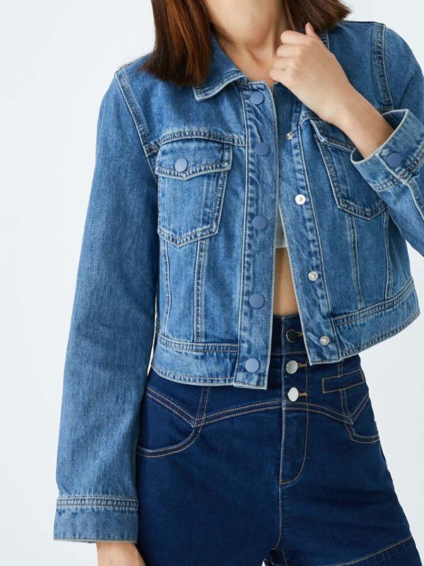 Women's Stevie Trucker Jacket with Contrast Collar