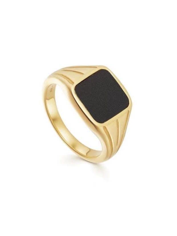 18K Gold Plated Stainless Steel Ring - INS | Online Fashion Free Shipping Clothing, Dresses, Tops, Shoes