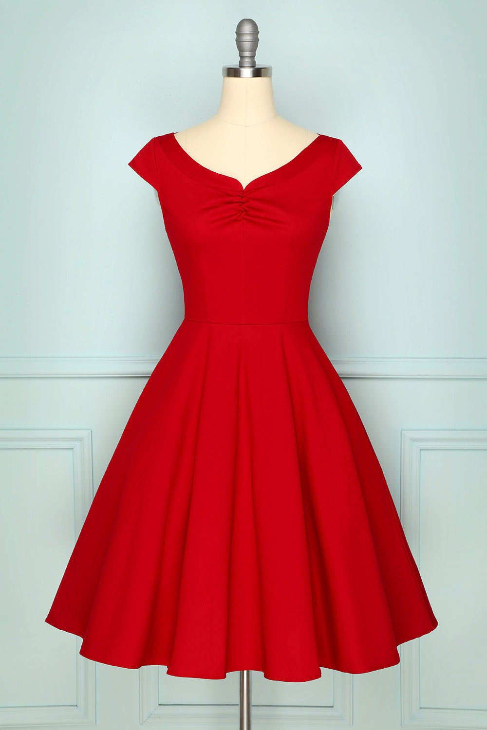 1950s Dark Red Dress