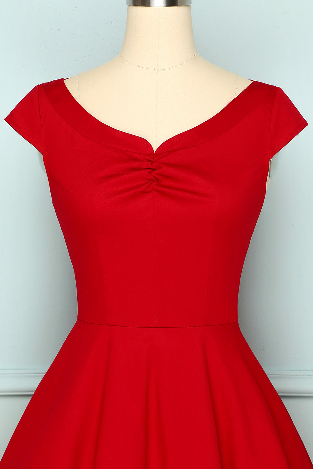 1950s Dark Red Dress