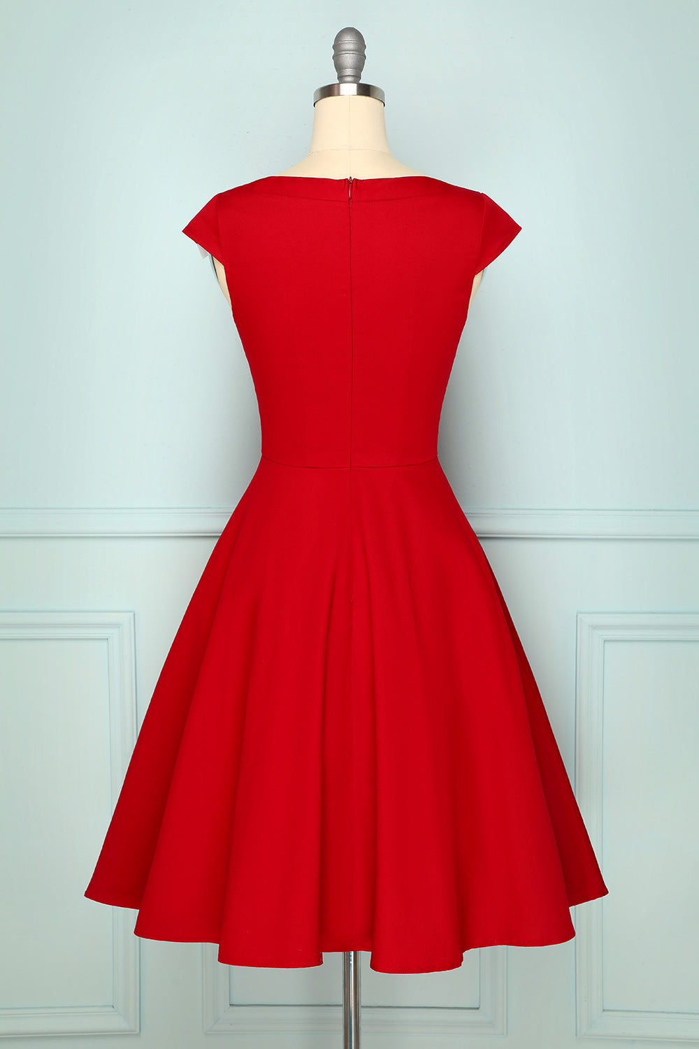 1950s Dark Red Dress