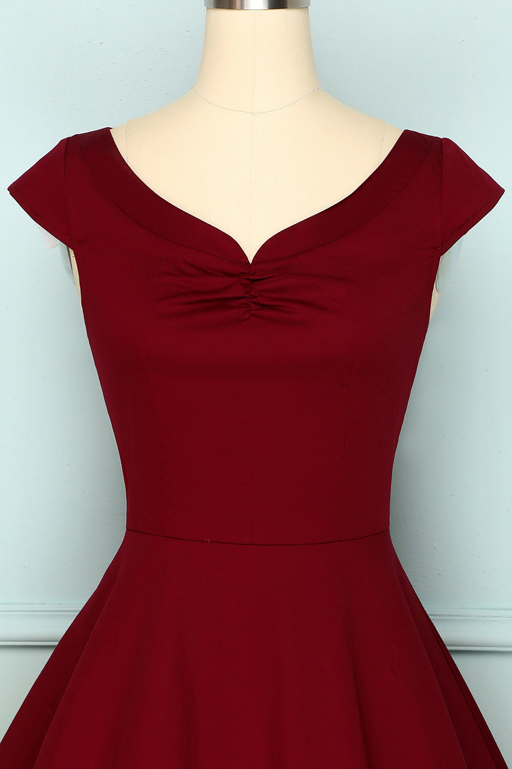 1950s Burgundy Dress