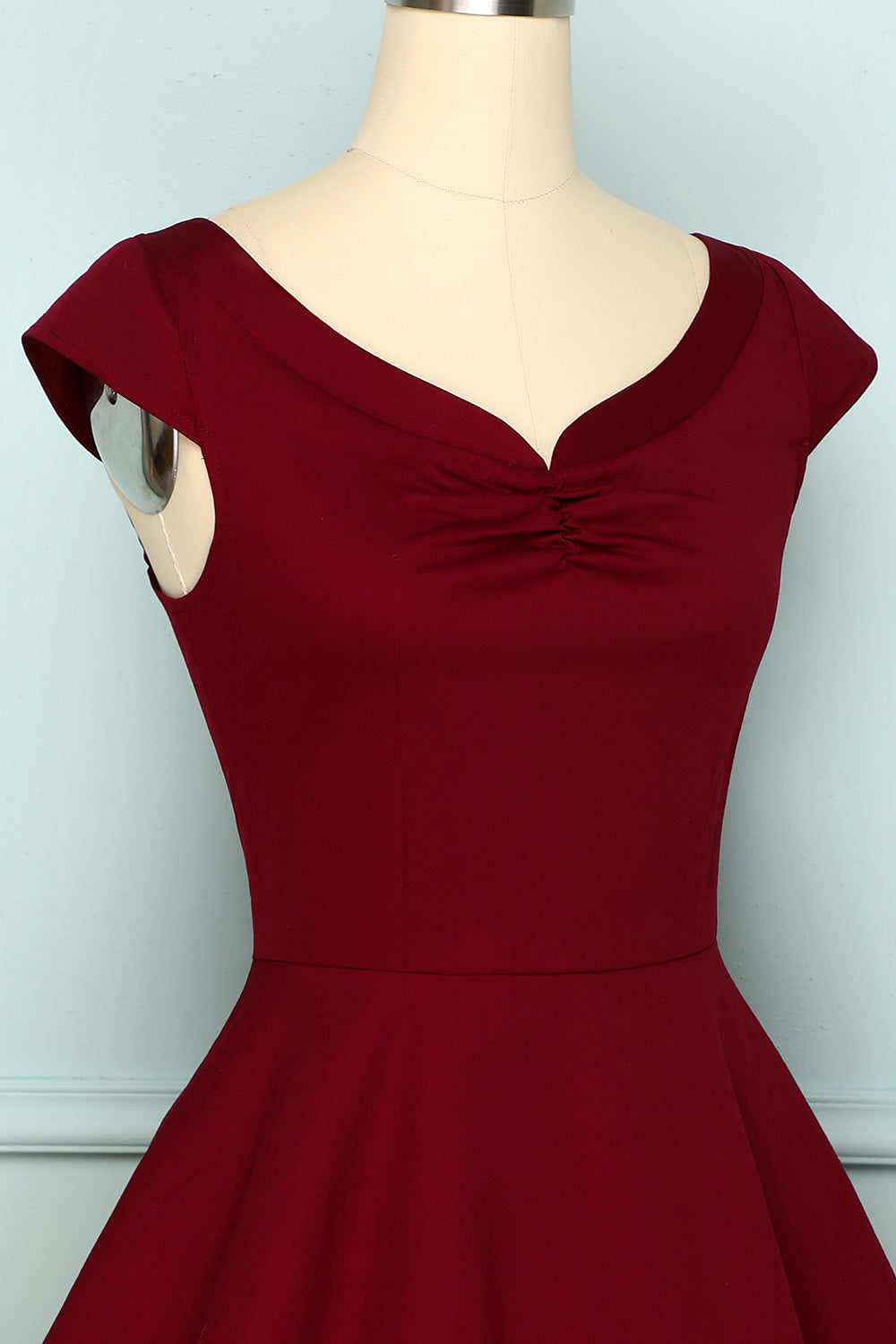 1950s Burgundy Dress