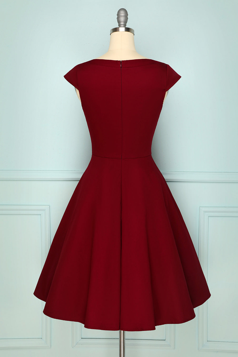 1950s Burgundy Dress