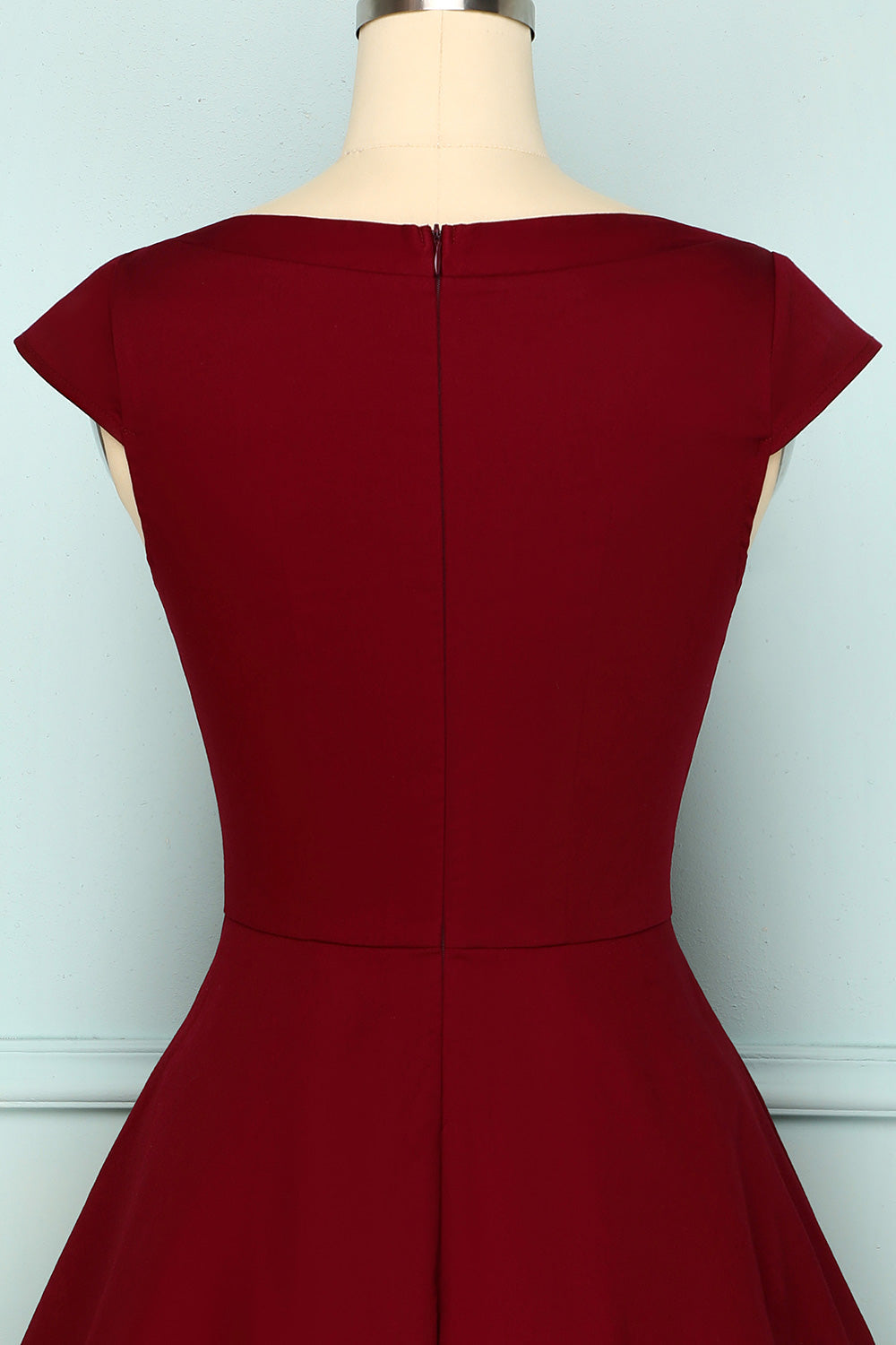 1950s Burgundy Dress