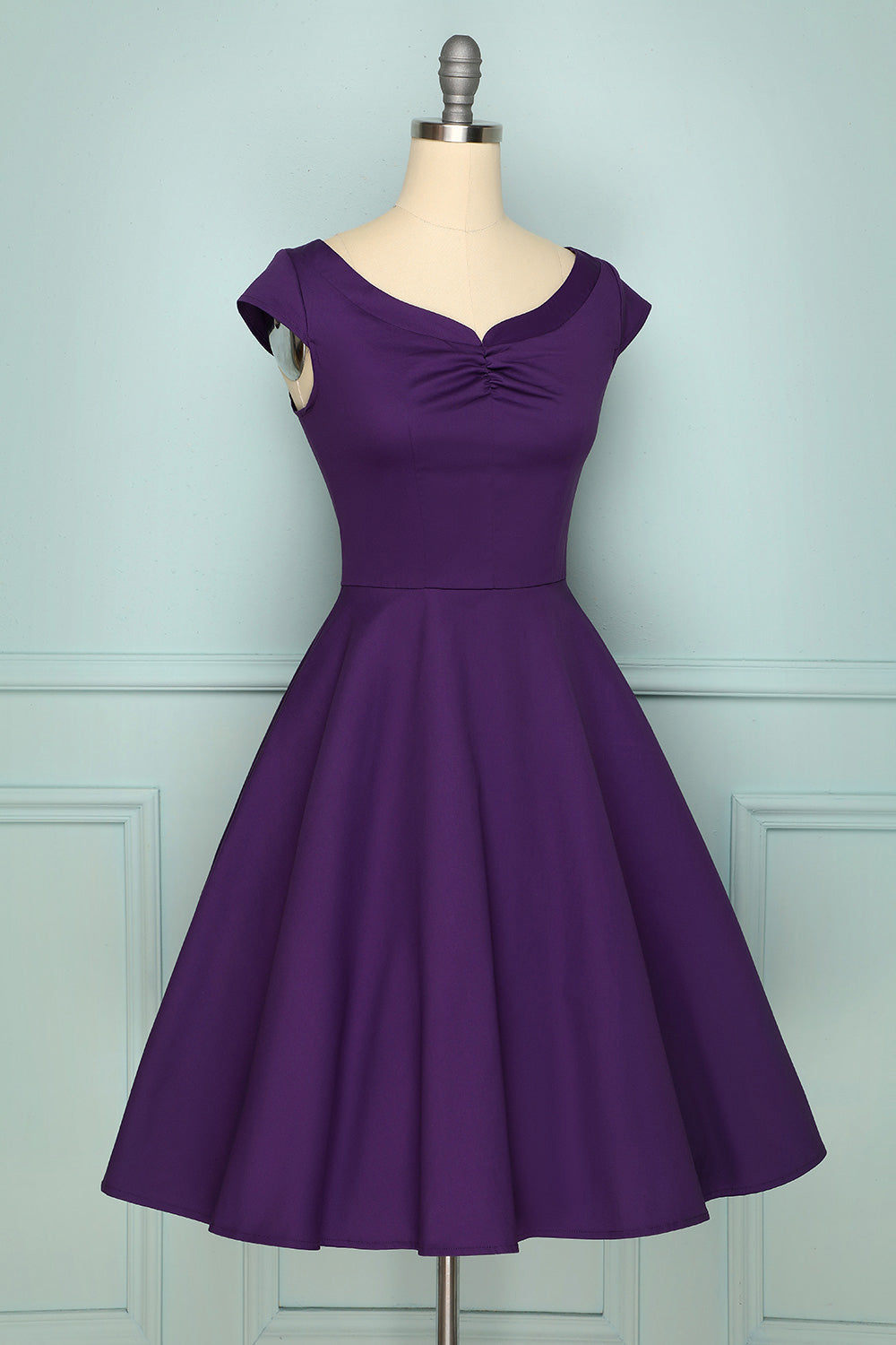 1950s Purple Dress