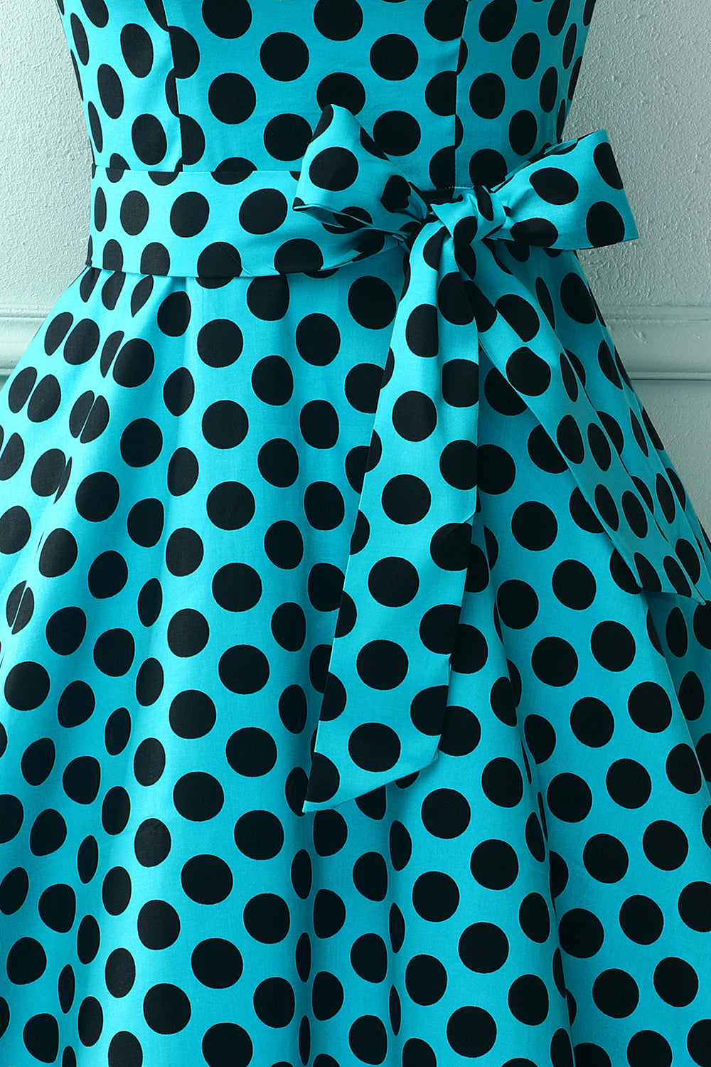 1950s Blue Black Dots