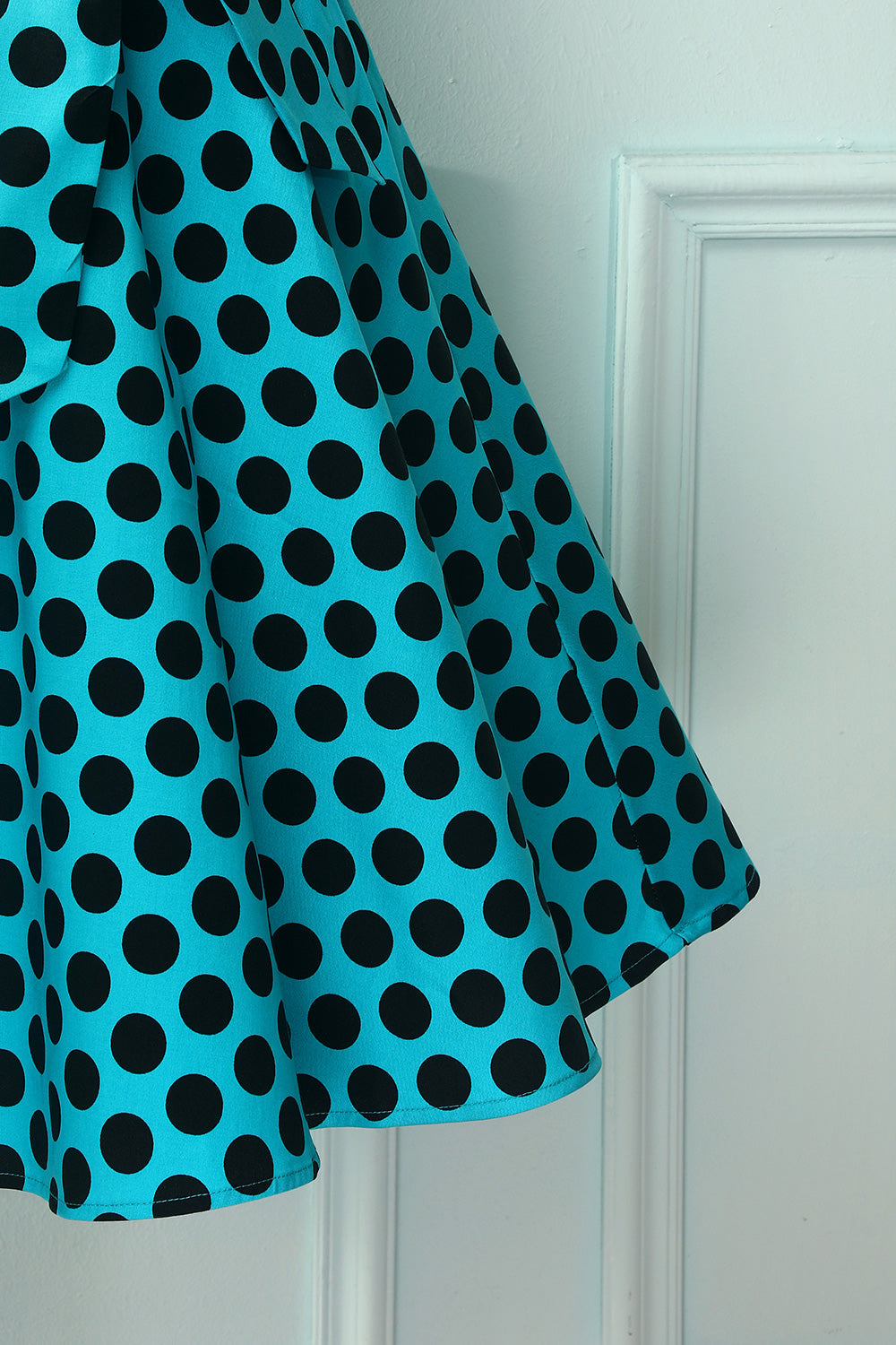 1950s Blue Black Dots