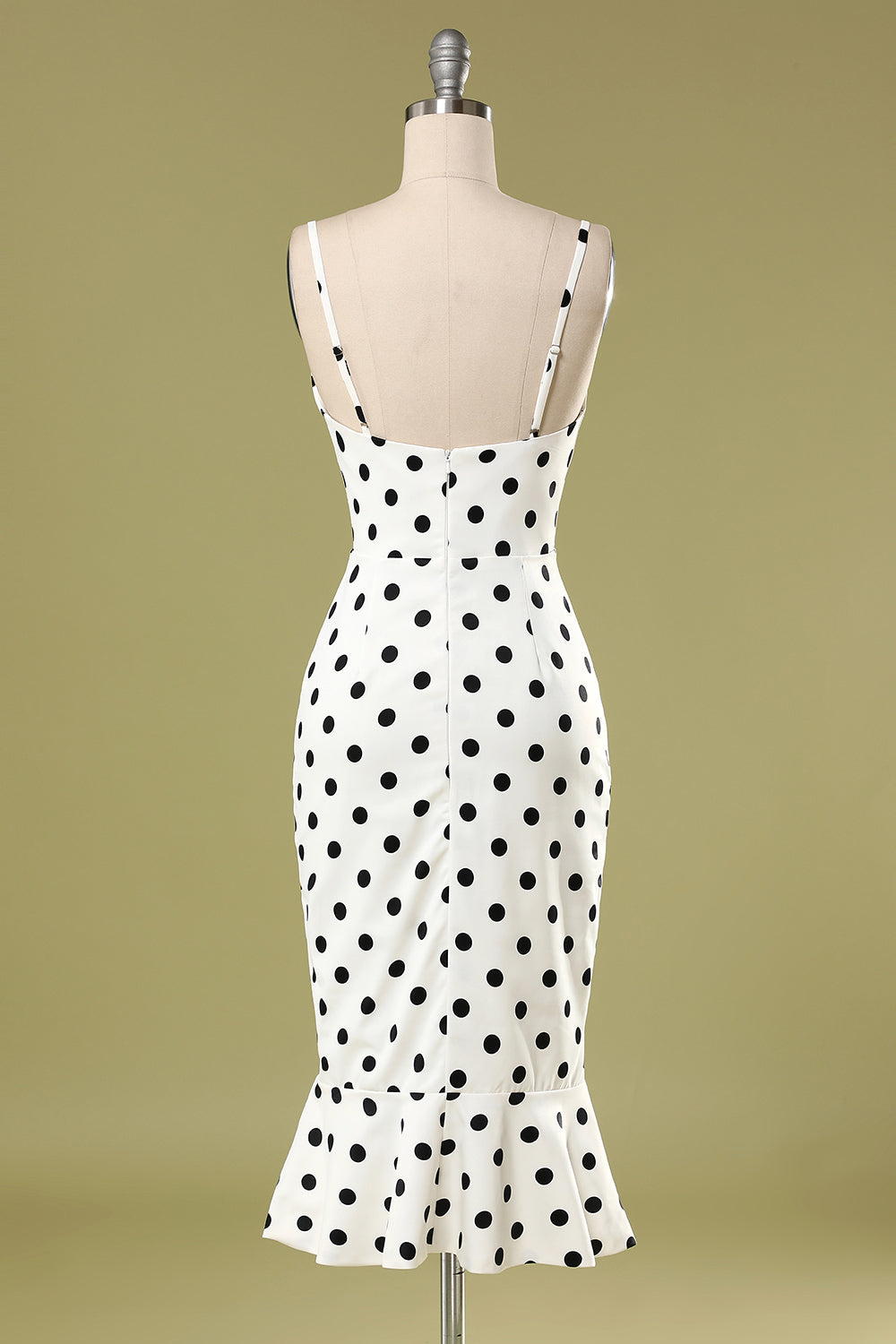 1960s Polka Dots Bodycon Dress