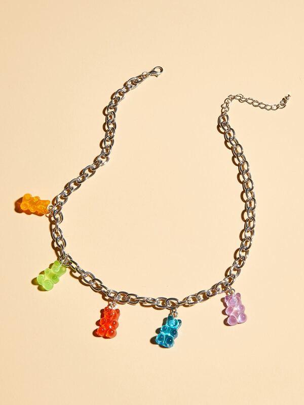 1pc Bear Charm Necklace - INS | Online Fashion Free Shipping Clothing, Dresses, Tops, Shoes