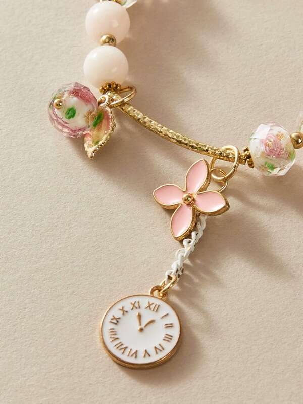 1pc Flower Charm Beaded Bracelet - INS | Online Fashion Free Shipping Clothing, Dresses, Tops, Shoes