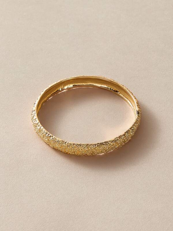 1pc Golden Textured Bangle - INS | Online Fashion Free Shipping Clothing, Dresses, Tops, Shoes