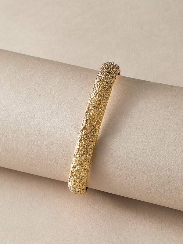 1pc Golden Textured Bangle - INS | Online Fashion Free Shipping Clothing, Dresses, Tops, Shoes