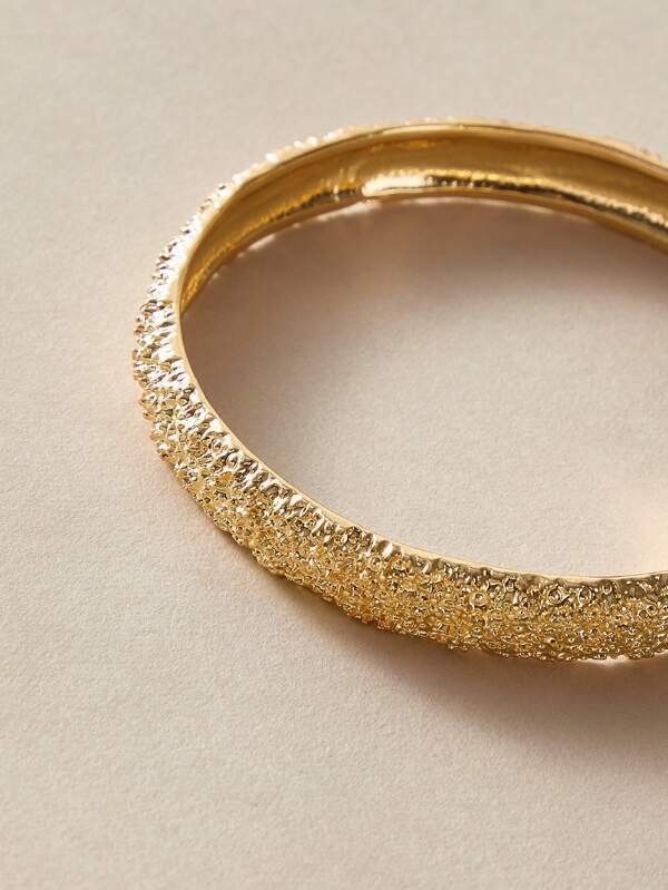 1pc Golden Textured Bangle - INS | Online Fashion Free Shipping Clothing, Dresses, Tops, Shoes