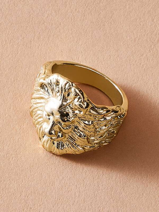 1pc Textured Lion Shaped Ring - INS | Online Fashion Free Shipping Clothing, Dresses, Tops, Shoes