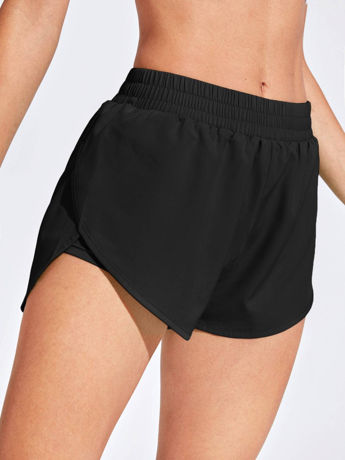 2 In 1 Tulip Hem Athletic Shorts - INS | Online Fashion Free Shipping Clothing, Dresses, Tops, Shoes