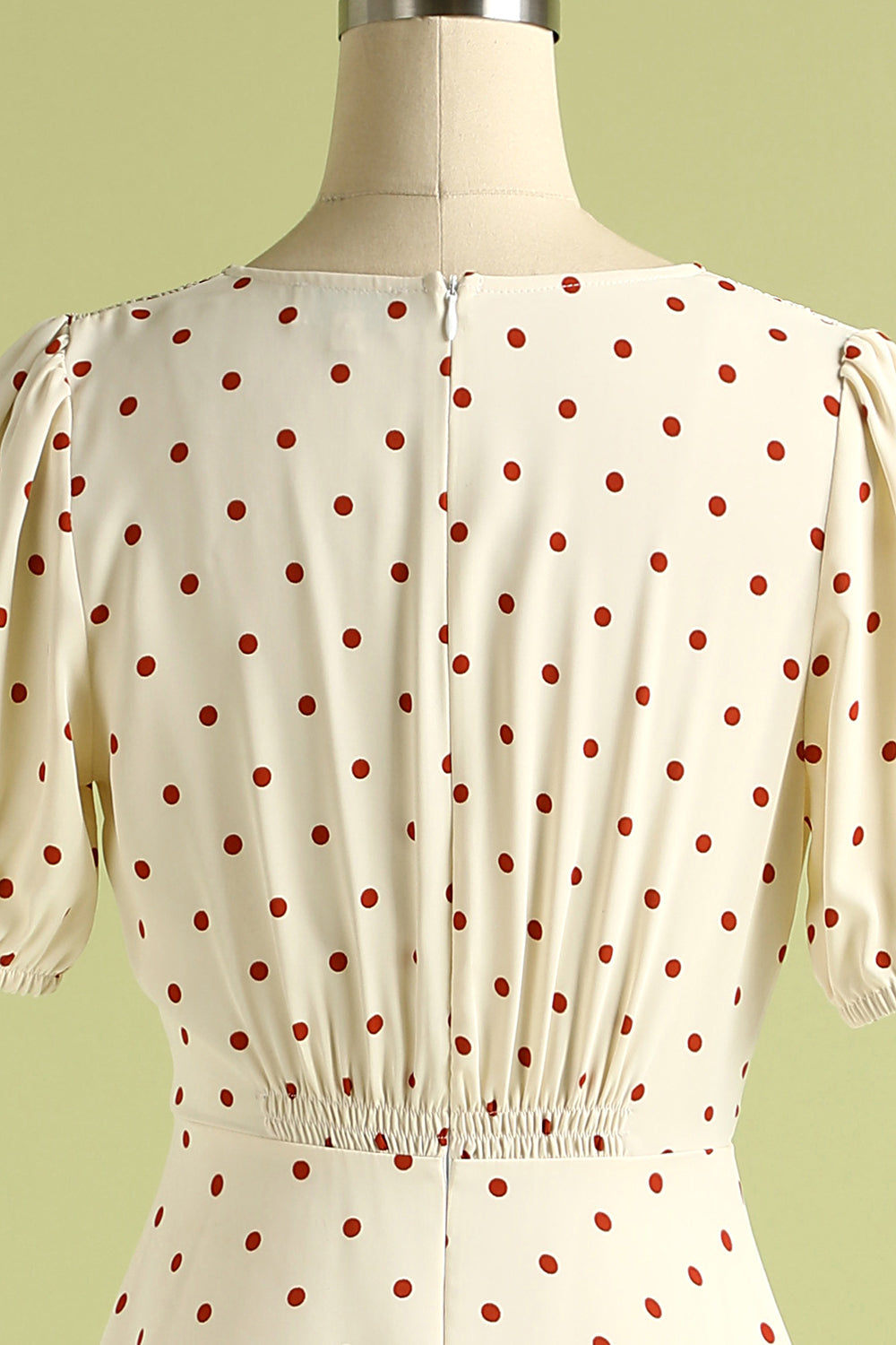 1950s Polka Dots Ivory Vintage Dress