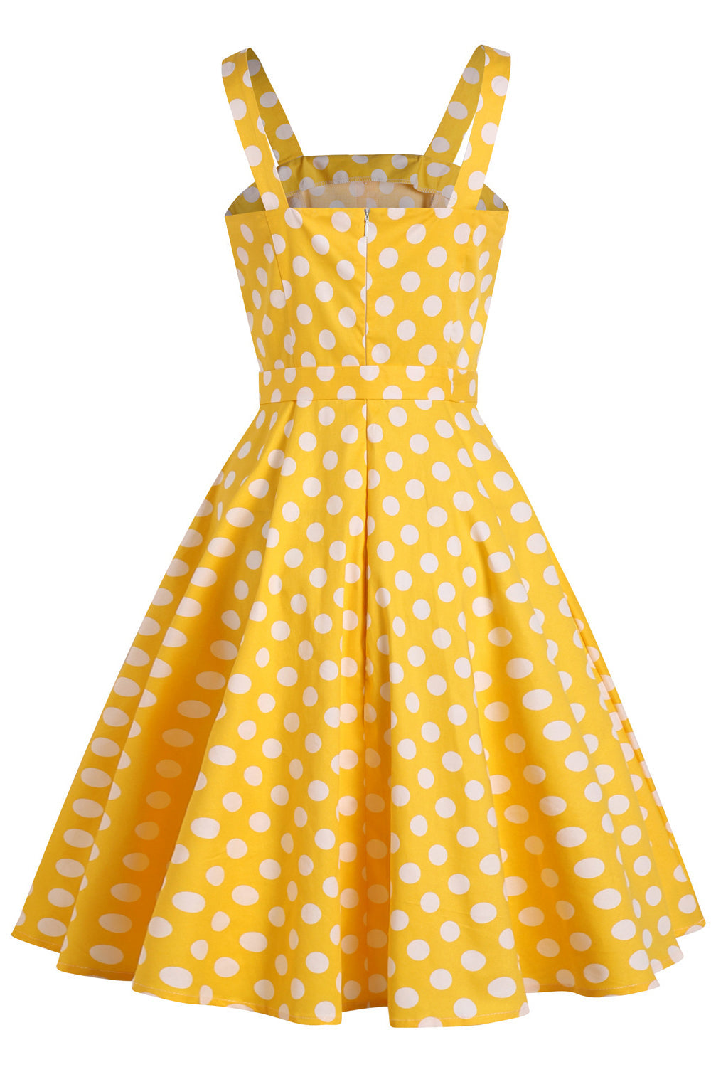 Yellow Polka Dots 1950s Sundress