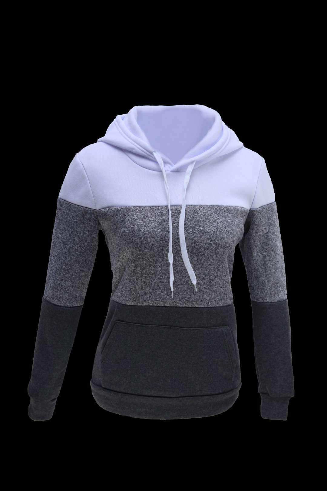 Women's Sports Hoodie Color Patchwork Long Sleeve Pullover Hoodie