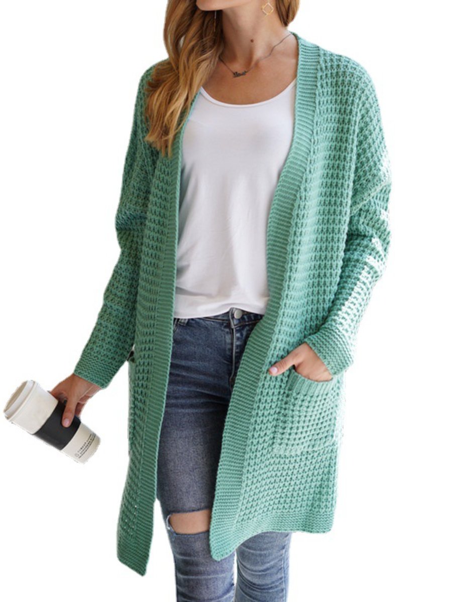 Women's Sweaters Cardigans Knit Oversized Lantern Sleeve Pockets Sweater Coat