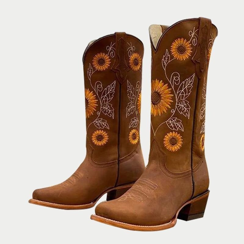 Women's Sunflower Boots Ethnic Style Boots