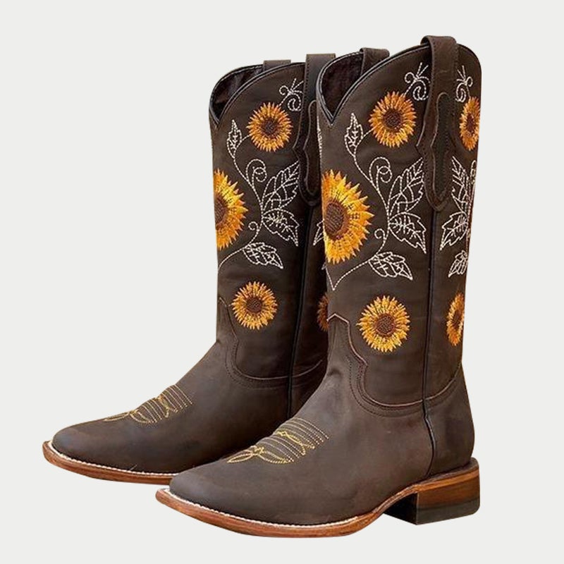 Women's Sunflower Boots Ethnic Style Boots