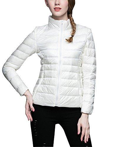 Womens Down Puffer Jacket Ultra-Light Weight Stand Collar Coat