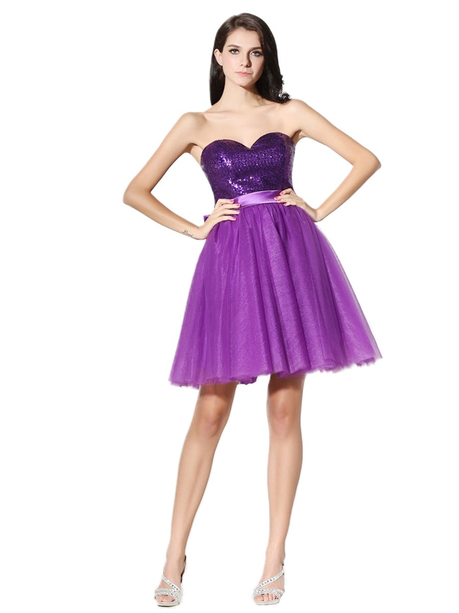 Womens Cute Mini Party Gown Sweetheart Neckline Homecoming Dress