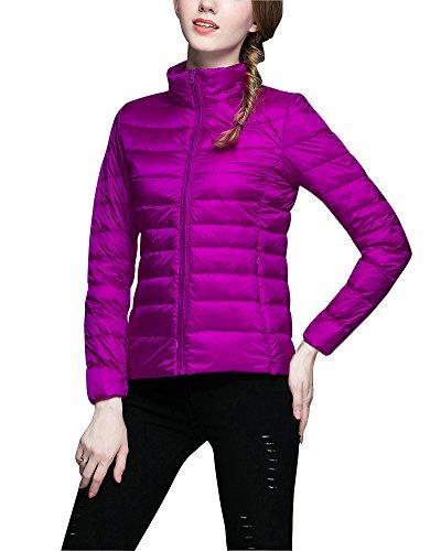 Womens Down Puffer Jacket Ultra-Light Weight Stand Collar Coat