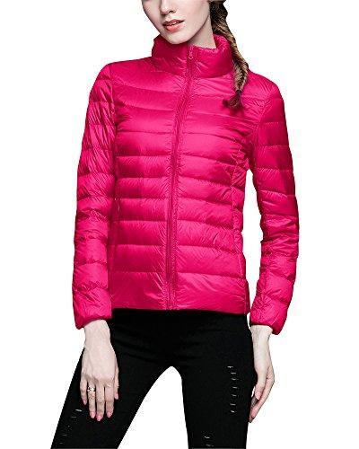 Womens Down Puffer Jacket Ultra-Light Weight Stand Collar Coat