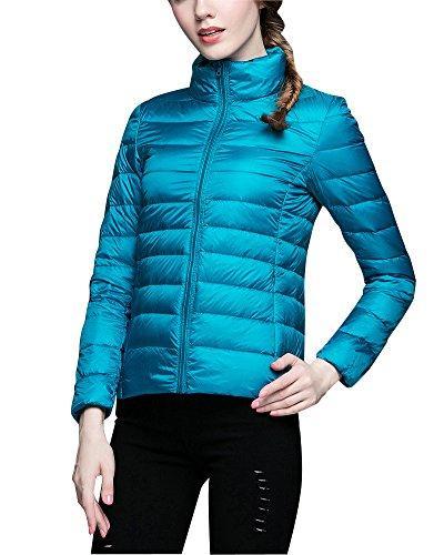 Womens Down Puffer Jacket Ultra-Light Weight Stand Collar Coat