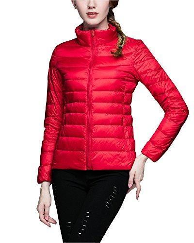 Womens Down Puffer Jacket Ultra-Light Weight Stand Collar Coat