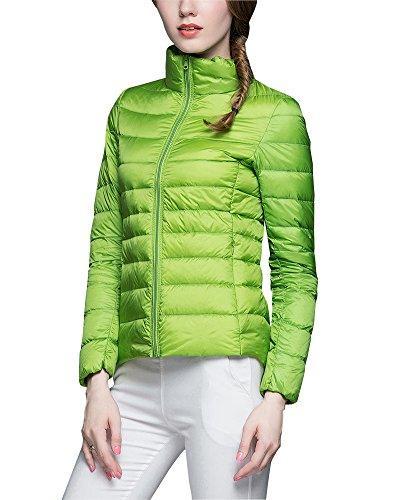 Womens Down Puffer Jacket Ultra-Light Weight Stand Collar Coat