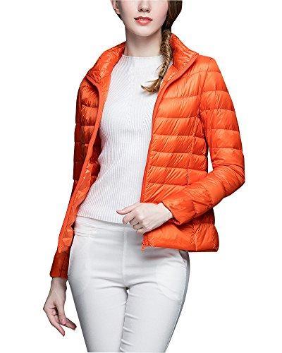 Womens Down Puffer Jacket Ultra-Light Weight Stand Collar Coat