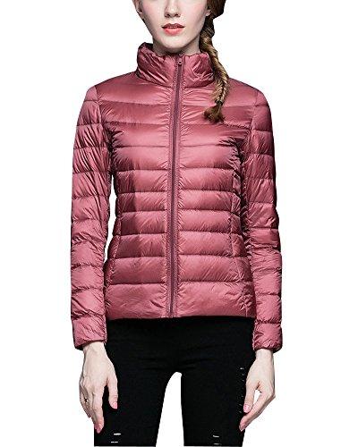 Womens Down Puffer Jacket Ultra-Light Weight Stand Collar Coat